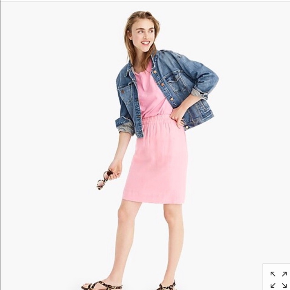 J.Crew Pink Linen pull on skirt